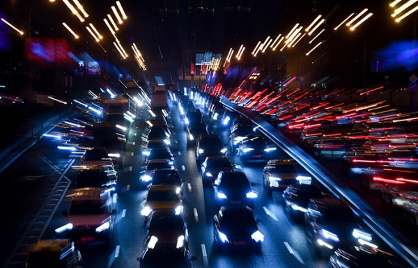 В Москве пробки на дорогах оцениваются в 8 баллов