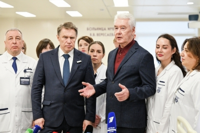 Собянин и Мурашко оценили обновлённый роддом ГКБ им. Вересаева